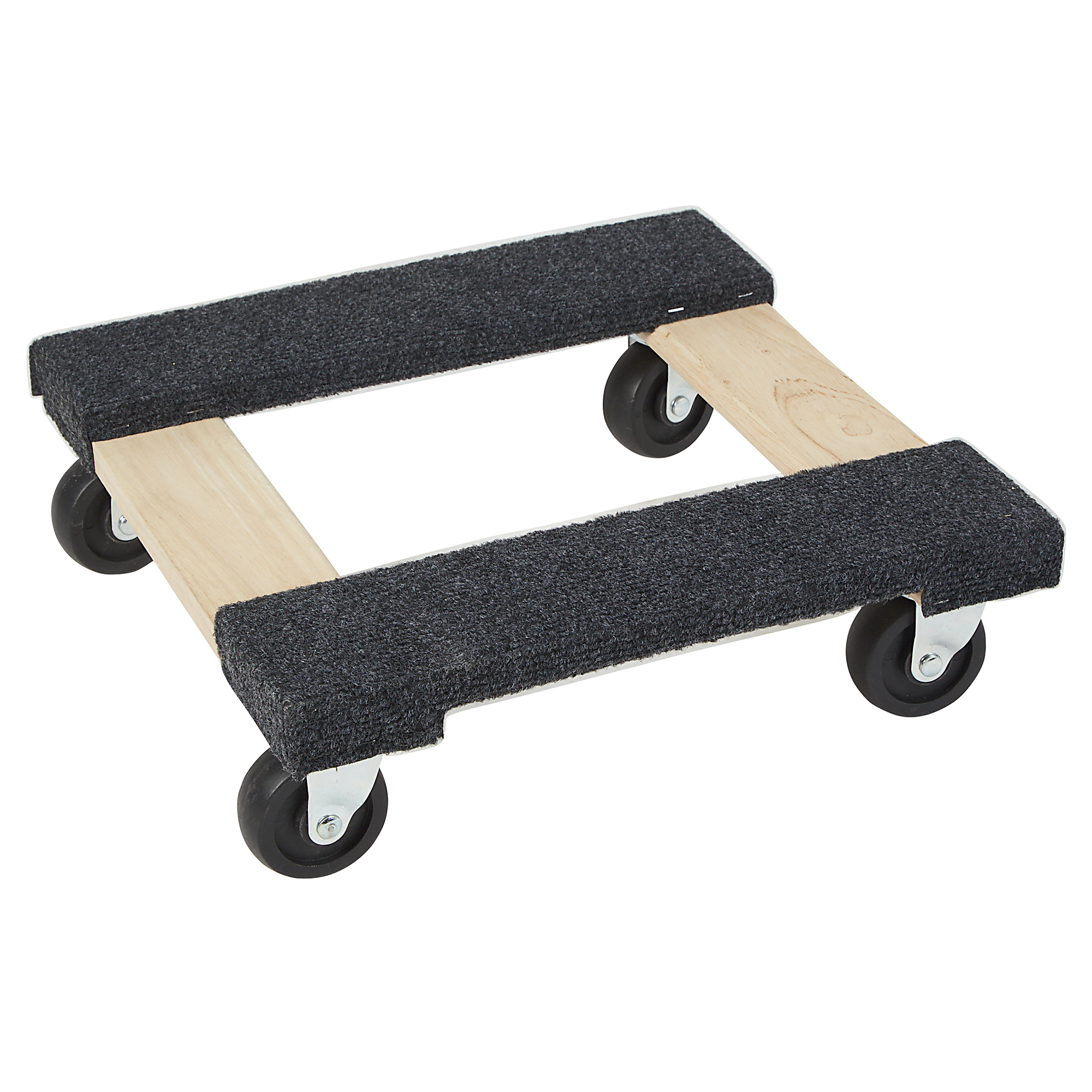 Ironton Carpeted Hardwood Carpeted Mover's Dolly, 16in.L x 16in.W, 1000-Lb. Capacity